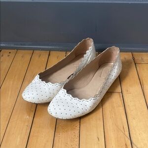 CHLOÉ white studded ballerina flats 🩰
